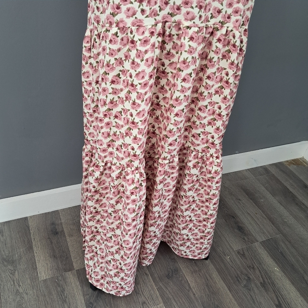 Shein Womens Floral Print Halter Tiered Dress Size Small - Picture 11 of 15